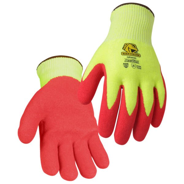Black Stallion A6 Cut Resistant Sandy Nitrile Coated Hi-Vis Hppe Blend Glove - Image 1