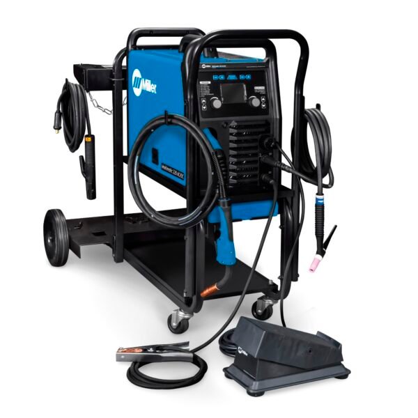 Miller Multimatic 220 Multiprocess Welder w/ Dual Cylinder Cart #951000070 - Image 1