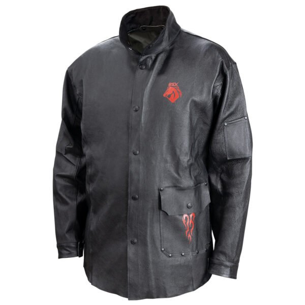 Revco Black Stallion BSX Coat Pig Grain Leather Welding Jacket (Black) #JL2035-BK - Image 1