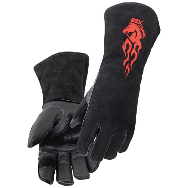 Revco Black Stallion BSX Stick Glove Cowhide/Pigskin, Black #GS3030-BK - Image 1