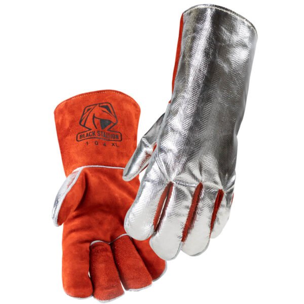 Revco Black Stallion Cowhide Stick Welding Gloves with Aluminized Back & Thumb #104 - Image 1