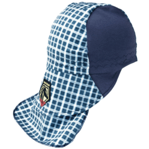 Revco Black Stallion FR Cotton Welding Cap with Hidden Bill Extension, Blue Plaid (Medium) #AH1730-BL-MED