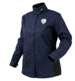 AngelFire® Women's FR Cotton Welding Jacket, Navy & Black #JF1015-NB
