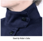 AngelFire® Women's FR Cotton Welding Jacket, Navy & Black #JF1015-NB - Image 7
