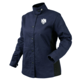 AngelFire® Women's FR Cotton Welding Jacket, Navy & Black #JF1015-NB - Image 2