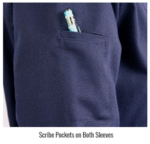 AngelFire® Women's FR Cotton Welding Jacket, Navy & Black #JF1015-NB - Image 5