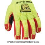 Black Stallion A6 Cut Resistant And Impact Sandy Nitrile Coated Hi-Vis Hppe Blend Glove - Image 5