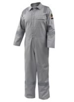 Black Stallion AR/FR Cotton Coverall with Reflective FR Tape, Gray CF2118-GY - Image 3