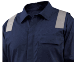 Black Stallion AR/FR Cotton Coverall with Reflective FR Tape, Navy CF2118-NV - Image 4