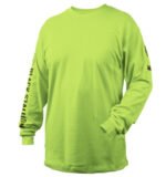 Black Stallion FR Cotton Knit Long-Sleeve T-Shirt Safety Lime #TF2510LM
