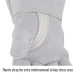 Black Stallion Pearl Reversed Grain Palm Elkskin, Nomex Premium Welding Gloves - Image 6