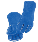 Black Stallion Split Cowhide Stick Glove with Palm Guard, Blue 113L - Image 2