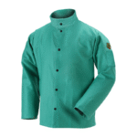 Black Stallion TruGuard™ 200 12 oz. FR Cotton Welding Jacket, Green #F2-30C - Image 2