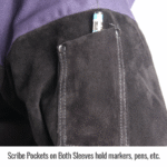 BSX® FR Cotton & Cowhide Hybrid Welding Jacket, Navy & Black JH1016-NB - Image 8