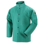 Revco Black Stallion 12 oz. Flame-Resistant (FR) Cotton Welding Jacket, 36" Length, Green #F2-36C - Image 2