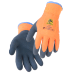 Revco Black Stallion 15g AccuFlex Double Latex Terry-Lined Winter Knit Glove (Orange) #GC2634-OA - Image 2