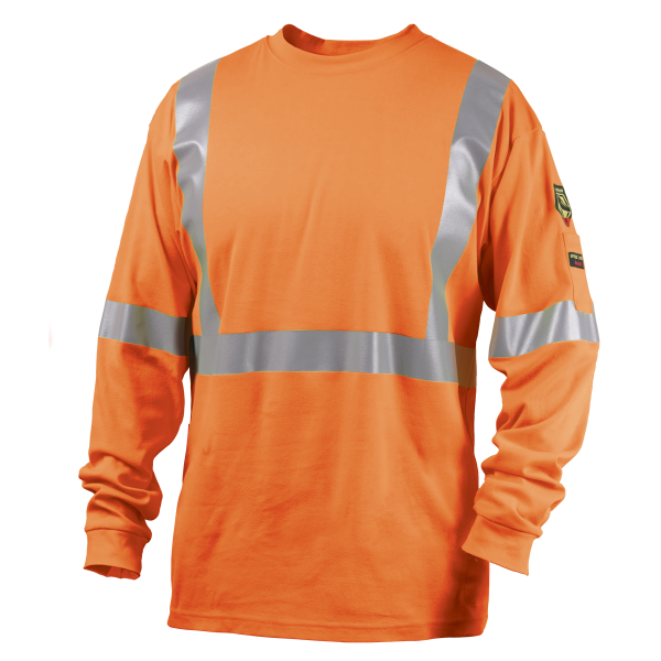 Revco Black Stallion 7 oz Flame-Resistant Cotton Long Sleeve T-Shirt w/ Silver Reflective Tape – NFPA 2112, NFPA 70E (Orange) #TF2511-OR_68e2f66e0ab4a.png Revco Black Stallion 7 oz Flame-Resistant Cotton Long Sleeve T-Shirt w/ Silver Reflective Tape - NFPA 2112, NFPA 70E (Orange) #TF2511-OR - Image 1