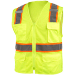Revco Black Stallion ANSI Class 2 7-Pocket Hi-Vis Safety Vest (Lime) #VS2035-LM - Image 3