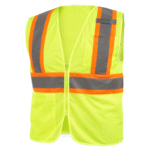 Revco Black Stallion ANSI Class 2 Two-Tone Polyester Hi-Vis Safety Vest (Lime) #VS2022-LM - Image 3