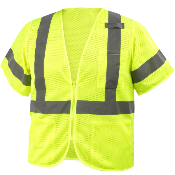 Revco Black Stallion ANSI Class 3 Short Sleeve Hi-Vis Safety Vest (Lime) #VS2030-LM_68e306d2b0a3f.png Revco Black Stallion ANSI Class 3 Short Sleeve Hi-Vis Safety Vest (Lime) #VS2030-LM - Image 1