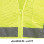 Revco Black Stallion Class 2 Standard Polyester HI-Vis Safety Vest (Lime) #VS2020-LM - Image 5
