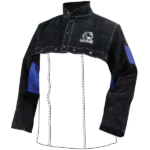 Revco Black Stallion Color Block Leather Cape Sleeves (Black/Blue) #JL1021-BB