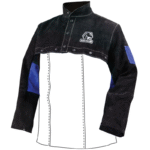 Revco Black Stallion Color Block Leather Cape Sleeves (Black/Blue) #JL1021-BB - Image 2