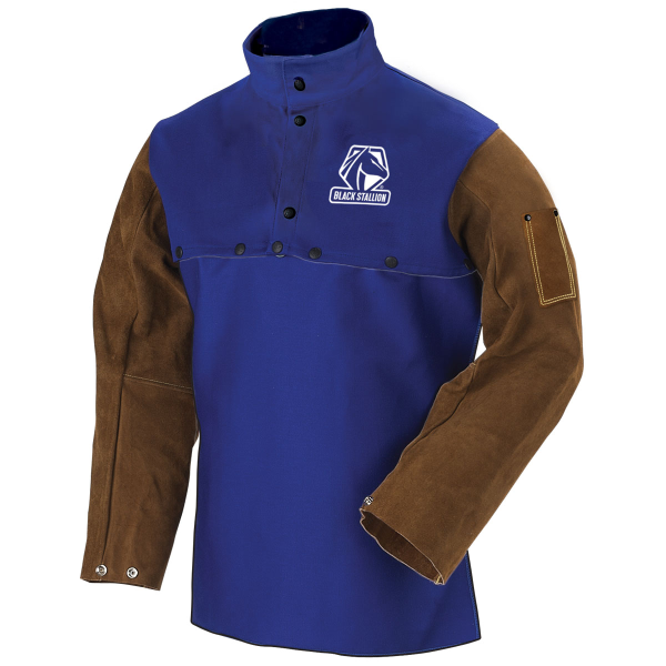Revco Black Stallion Cowhide & FR Cotton Cape Sleeves (Royal Blue/Brown) FRB9-21CS/BS_68e2f59b0062e.png Revco Black Stallion Cowhide & FR Cotton Cape Sleeves (Royal Blue/Brown) FRB9-21CS/BS - Image 1