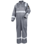 Revco Black Stallion Deluxe Flame-Resistant (FR) Cotton Coverall, Gray with 2" Reflective Tape #CF2216-GY