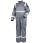 Revco Black Stallion Deluxe Flame-Resistant (FR) Cotton Coverall, Gray with 2" Reflective Tape #CF2216-GY - Image 3