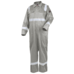 Revco Black Stallion Deluxe Flame-Resistant (FR) Cotton Coverall, Stone Khaki with 2" Reflective Tape #CF2216-ST - Image 3