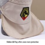 Revco Black Stallion FR Cotton Welding Cap with Hidden Bill Extension (Gray/Stone Khaki) #AH1630-GS - Image 6