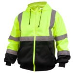 Revco Black Stallion Hi-Vis Class 3 Poly Fleece Full-Zip Hooded Sweatshirt (Non FR) #JS3050-LB
