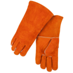 Revco Black Stallion Orange Value-Priced Split Cowhide Stick Glove #112 - Image 2
