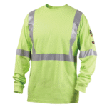 Revco Black Stallion ToolHandz 7oz Flame-Resistant Long Sleeve T-Shirt w/ Silver Reflective (Lime) #TF2511-LM - Image 2