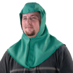 Revco Black Stallion ToolHandz 9 oz Flame Resistant Cotton Hood w/ Neck/Shoulder Drape (Green) #F9-HOOD - Image 2