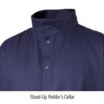 Revco Black Stallion ToolHandz Stretch-back FR Cotton Welding Jacket, 32" Length (Navy-Gray) #JF1625-NG - Image 12