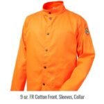 Revco Black Stallion ToolHandz Stretch-back FR Cotton Welding Jacket, 32" Length (Orange) #JF1625-OR - Image 8