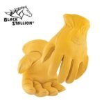 Revco Black Stallion Top Grain Elkskin - Elastic Wrist Driver's Style Gloves #17 - Image 4